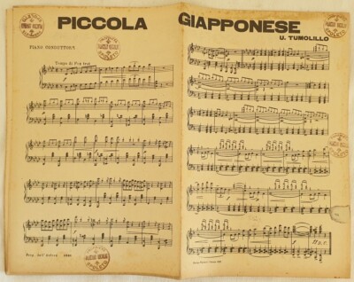 Partition Orchestre Petite Japonais Lune Sourire! Tumolillo 1930 Tango