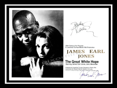 JAMES EARL JONES & JANE ALEXANDER THE GREAT WHITE HOPE FOTO AUTOGRAMM SIGNED