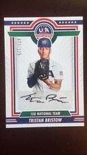 TRISTAN BRISTOW 2022 Panini Stars & Stripes BLACK INK AUTO #/125 15U Team