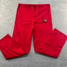 Louisville Cardinals XS Red Embroidered  Logo Nursing Scrub Cargo Pant
