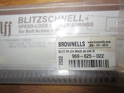 Wolf Speed Lock Striker Spring for Mauser 98  22 LB