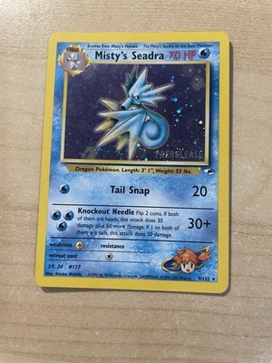 Misty's Seadra (Prerelease) 009/132 Wotc Promo Holo (Excellent Condition)