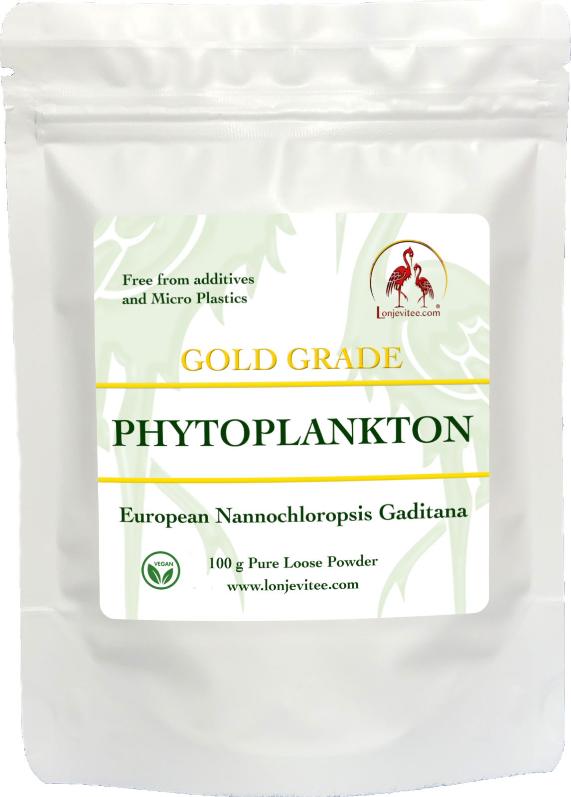 Phytoplankton 'Gold Grade' freeze dried pure loose powder 100g - Pouch