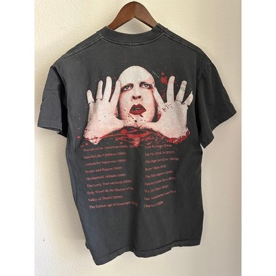 レア 90s MARILYN MANSON ONEITAボディ Tシャツ XL Marilyn Manson Rare Vintage Reprint Single Stitch T-shirt Oneita