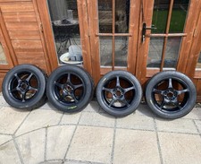 4x Toyota MR2 Mk3 Alloy Wheels With New Road Legal Tarmac Rally Semi Slick Tyres