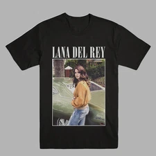 LANA DEL REY MUSIC DREAM POP Unisex Black Cotton T-shirt S-5XL