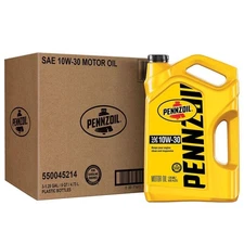 Pennzoil SAE 10W-30 Motor Oil - 5 Qt. - High-Quality Engine Lubricant NEW