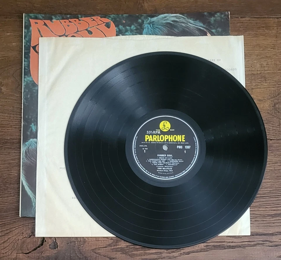 the beatles rubber soul vinyl lp - Image 3 of 4