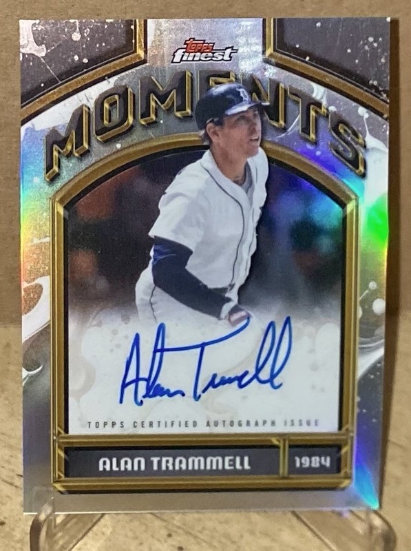 2026 Topps Finest ALAN TRAMMELL Auto Finest Moments 1984 Detroit Tigers ￼