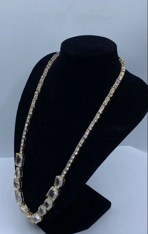 Collar tenis Kate Spade tono dorado cristal transparente 44,6 g Foto 3 de 4