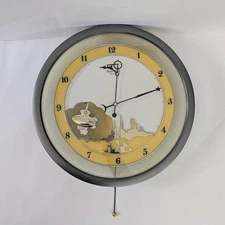 SMALL WORLD RHYTHM BLIMP CITY MOTION CLOCK, DANCING HANDS, MUSIC, USED