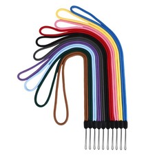 10 Pack Adjustable Lanyard, Colored Neck Lanyard Straps for ID Badge Holder, ...