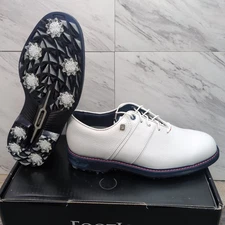 FootJoy Premiere Series Packard Men's Size 10 White Pink Navy Golf Shoes 54543