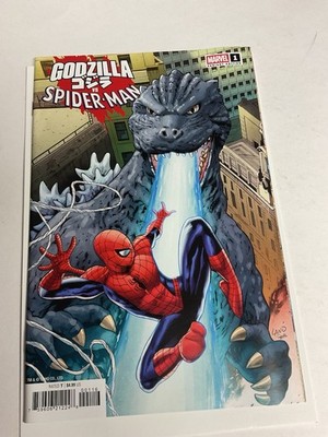 GODZILLA VS SPIDER-MAN #1 MARVEL 2025  1:25 INCENTIVE GREG LAND VARIANT NM+ 9.6
