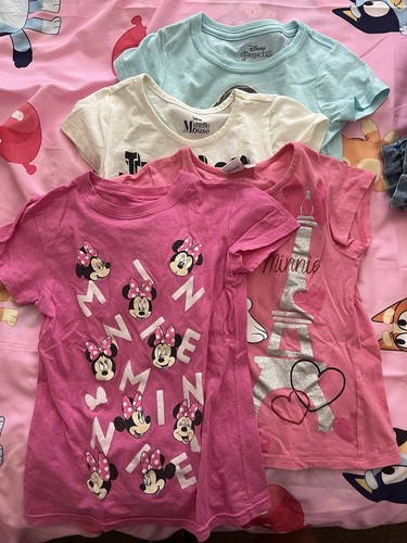 Disney Minnie Mouse And Princesses T-shirts Bundle Of 4 Size 5 - Picture 2 of 10