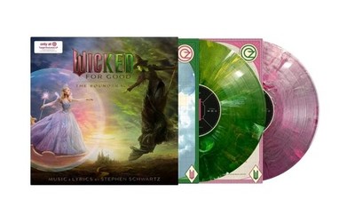 Wicked For Good Soundtrack CD + Vinyl Bundle Exclusive Covers Pink Green Color
