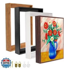 Canvas Floater Frames Kit 1.25" Deep Floating Frame Wall Art Decor Finished C