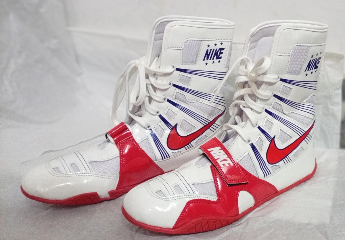 Nike Hyper KO Boxing Shoes White and Red US 11 | eBay