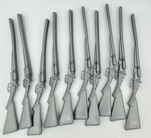 Lot of 10 Vintage Plastic Western Toy Shotguns Marx Tim-Mee Style Cowboy