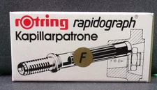rotring rapidograph Kapillarpatrone F Art 596517 Package of THREE Black