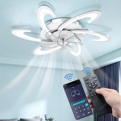 LED Deckenventilator mit Beleuchtung+ Fernbedienung LED Deckenlampe Schlafzimmer