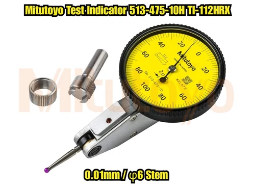 Mitutoyo Test Indicator 513-475-10H TI-112HRX Japan Dial Gauge Ruby Tip
