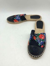 Tory Burch Navy Size 8 Espadrille Mule Sandals