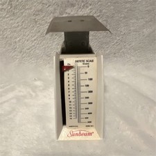 Sunbeam Mechanical Kitchen Scale 160-1 White Analogue Easy Clean Vintage