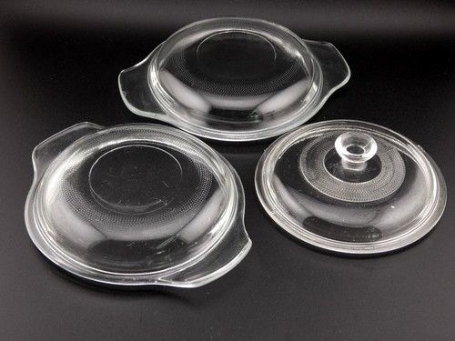 Vintage Small Casserole Glass Lid Lot Pyrex Fire King