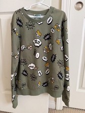 KENZO Kids Sweatshirt Green Tiger Print Graphic Crewneck Size 12A 150cm NWT