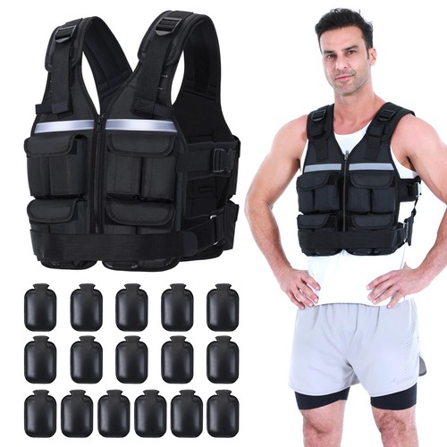 Weighted Vest for Men Women: 2-42lbs Adjustable Weighted Vest with Reflective...