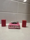 Barbie 1987 Wind Up Record Player and 2 Speakers Action Accents WORKS Vintage