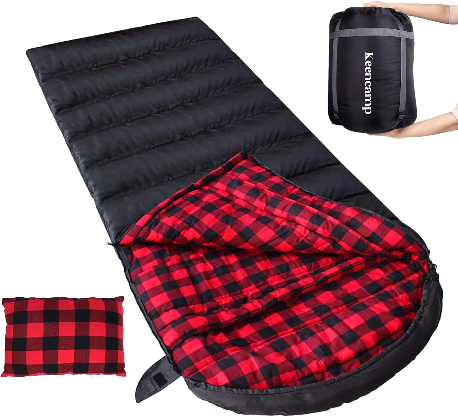 0 Degree Sleeping Bag Cotton Flannel Winter Cold Weather Adults XXL Sleeping Bag