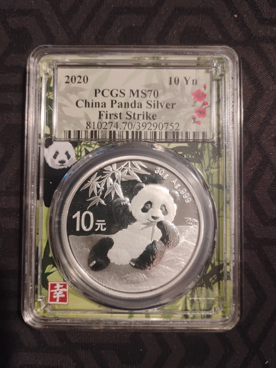 PCGS Certified Chinese Panda MS 70 Silver Bullion Coins for sale