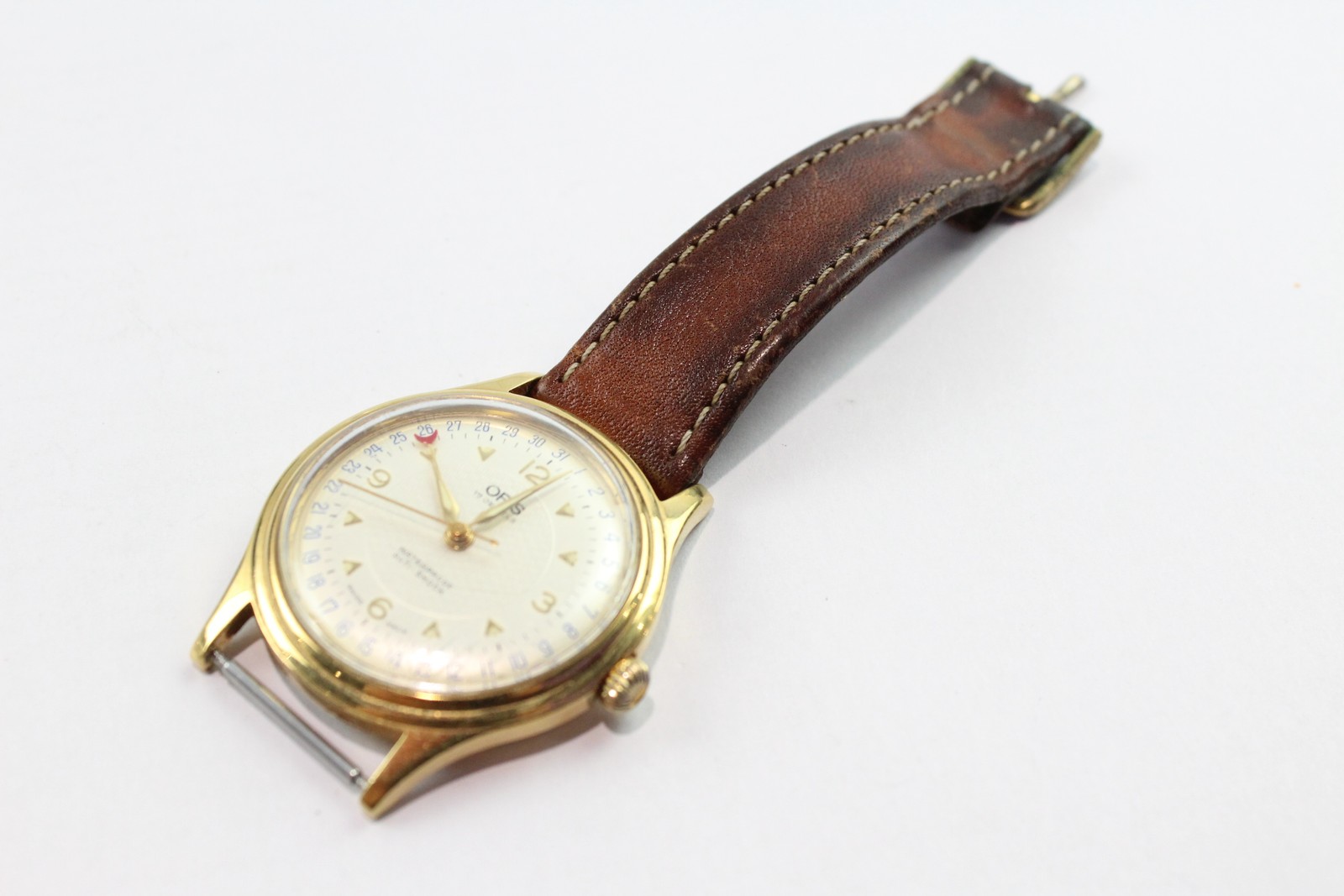 Oris Pointer Date Gold Tone Watch Head Automatic … - image 1