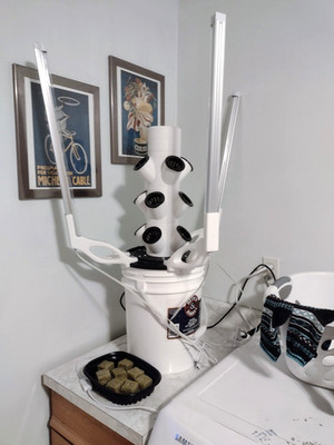 3D Printed Hydroponic Garden Tower Kit Indoor/Outdoor 12 slots pump pH TDS