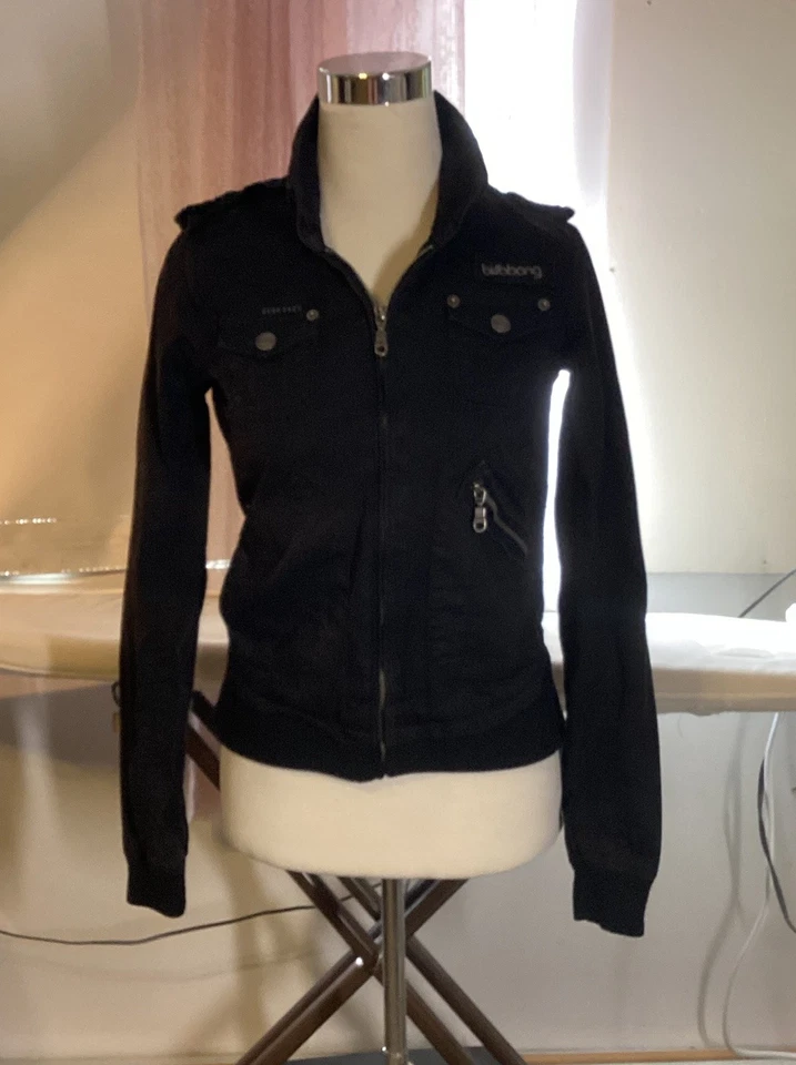 Chaqueta Billabong Hannah Lanzamiento Original Negra ASO Bella Swan Crepúsculo Mediana Foto 2 de 4
