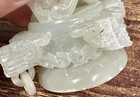 Vintage Chinese White Jade Dragon Incense Burner Carved Tripod Censer — photo 8