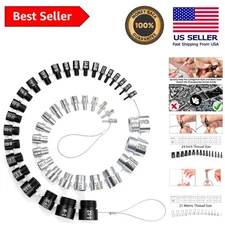 Professional 45-Piece Nut and Bolt Thread Checker for Quick Size Verification