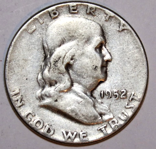 1952-P Franklin Silver Half Dollar - Circulated - Very Fine - #1106EB