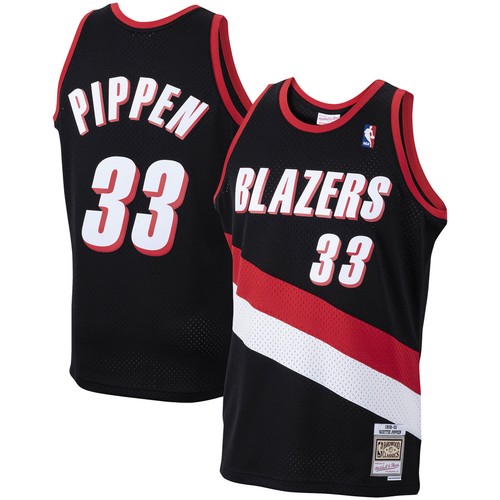Men's Mitchell & Ness Scottie Pippen Black Portland Trail Blazers 1999/00