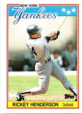 Rickey Henderson 1988 Topps UK Minis #31 New York Yankees