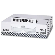 MDI Prep-All 93014 Flat Supreme Towel, 12 x 14 in, 250, Creped Spunlace, White,