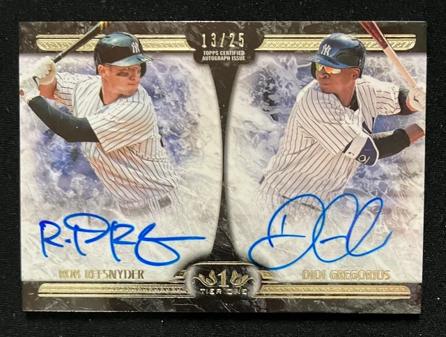 Didi Gregorius Rob Refsnyder New York Yankees 2016 Topps Tier One Dual Auto /25