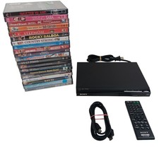 Sony DVP-SR510H HDMI DVD CD Player with Remote  HDMI Cable Bundle 20 Movies lot