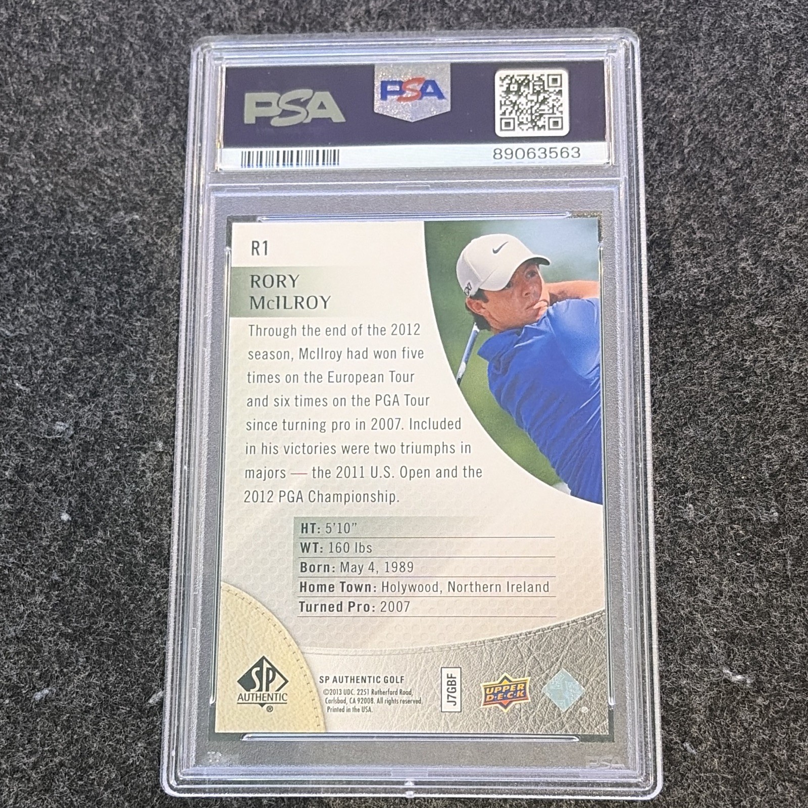 Upper Deck 2014 SP Authentic Rory McIlroy Rookie Extended #R1 PSA 10 89063563 view 2