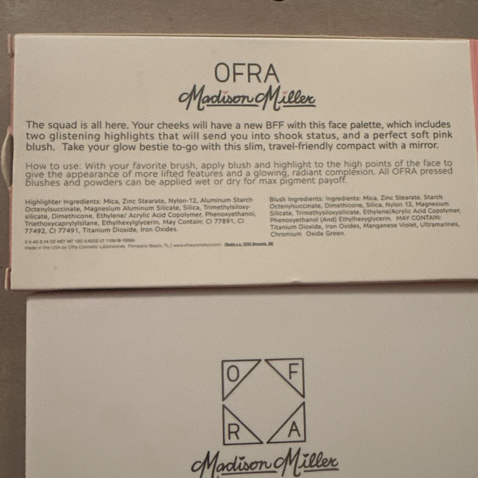 OFRA Madison Miller Midi Palette Squad Blush Highlighter Full Size makeup NEW - Image 4 of 4