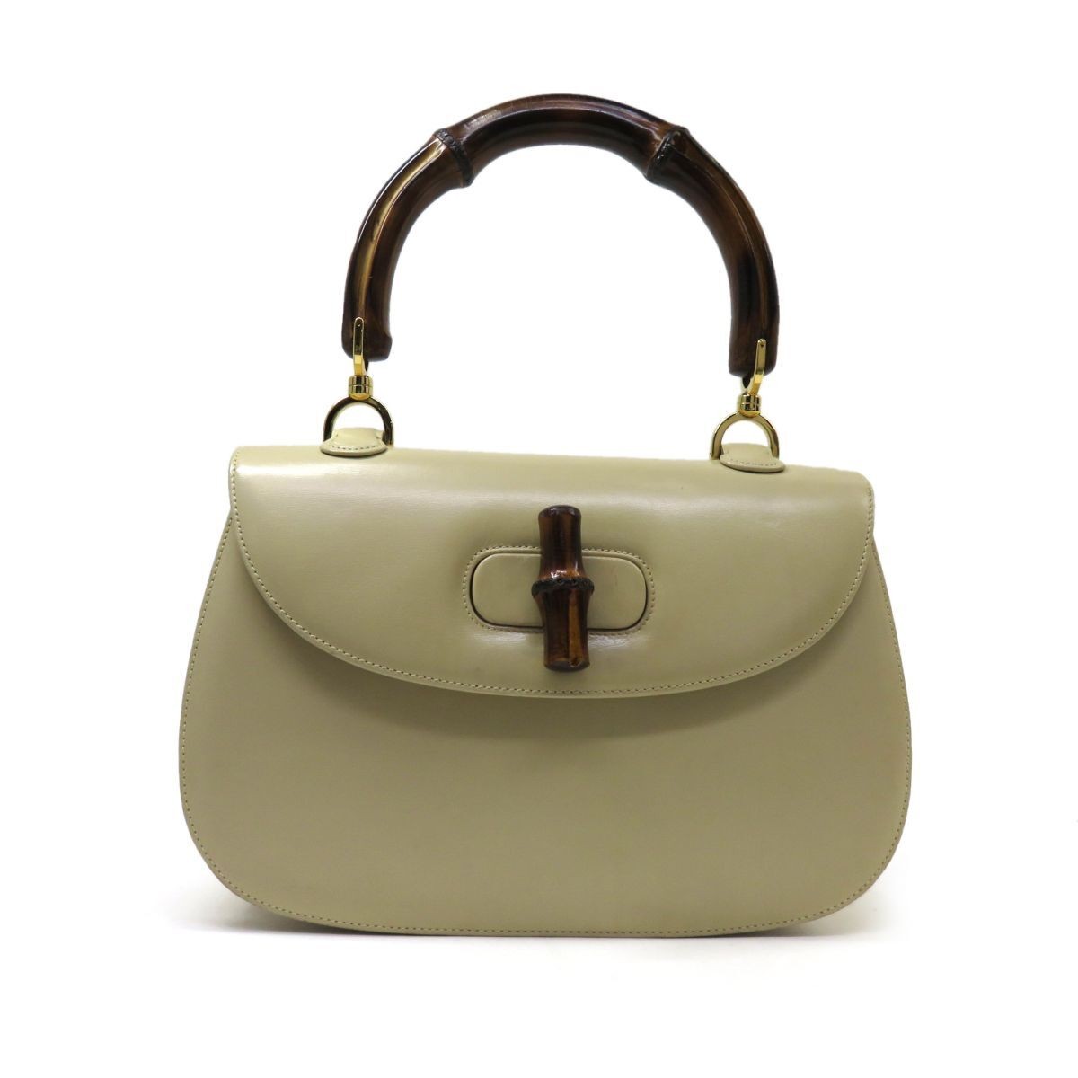 GUCCI Bamboo Handbag Leather