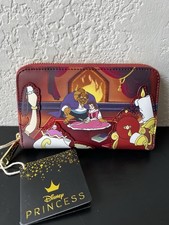 Loungefly Disney Beauty and the Beast 1991 Fireplace Scene 4  Zip Wallet - NWT