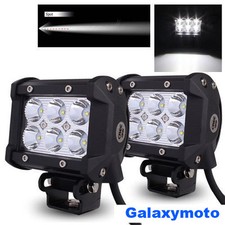 2x 4 Cree White 6 Led 18w Flood Beam Off Road Roofworkatvutetruck Light Bar 2x 4 Cree White 6 Led 18w Flood Beam Off Road Roofworkatvutetruck Light Bar